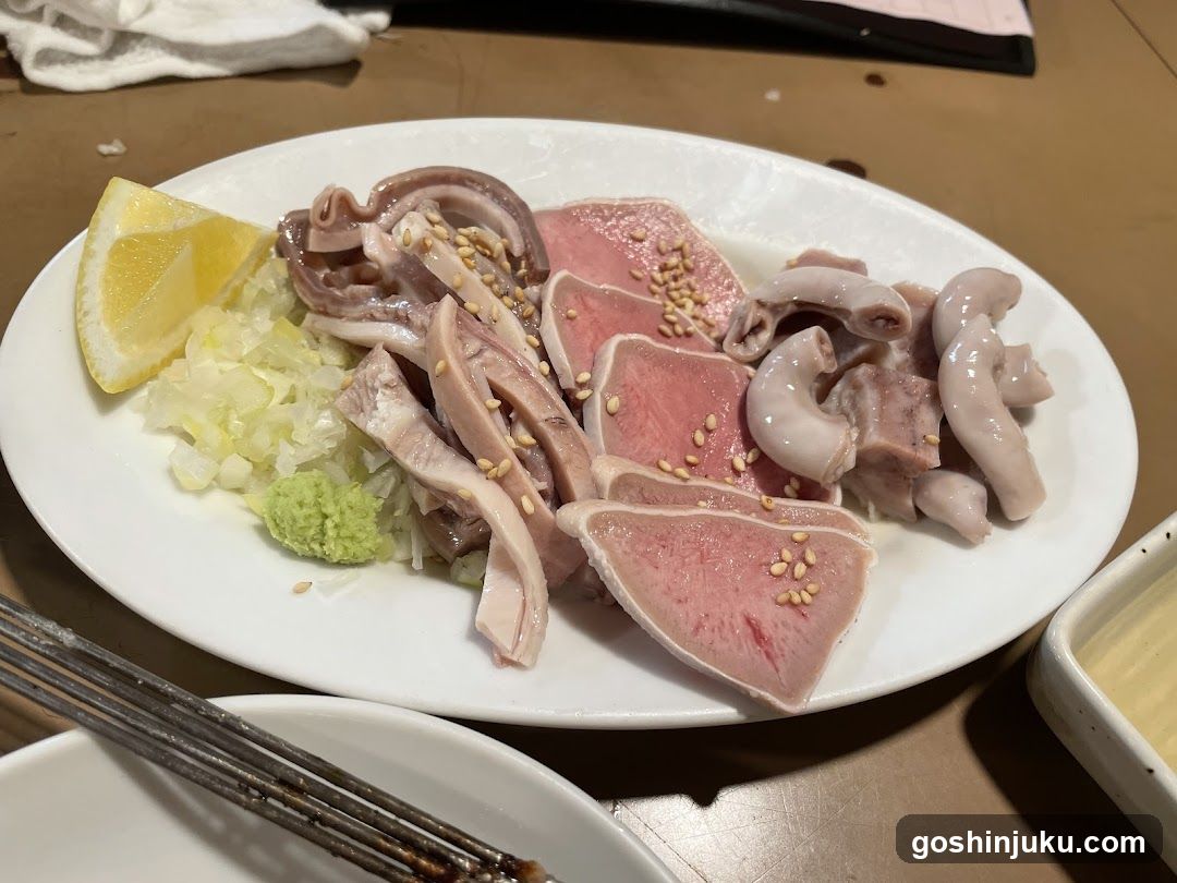 Sashimi Platter with Lemon and Wasabi