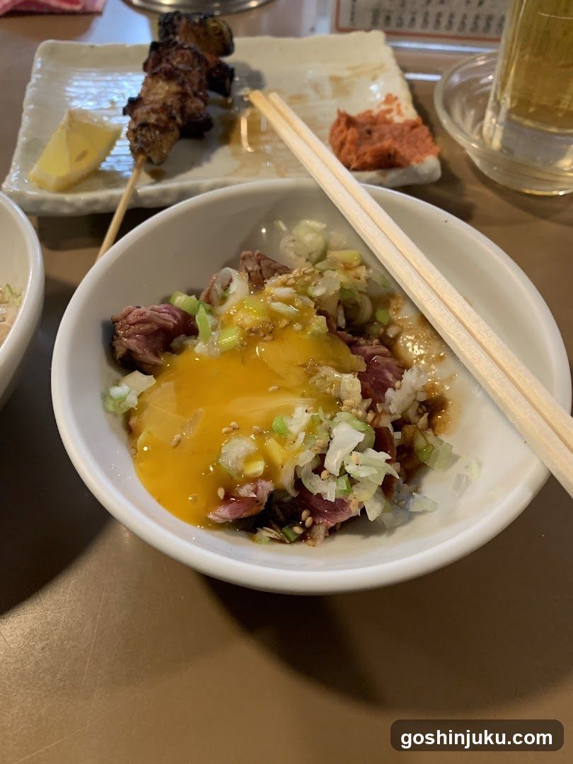 Japanese Food Bowl with Egg Yolk
