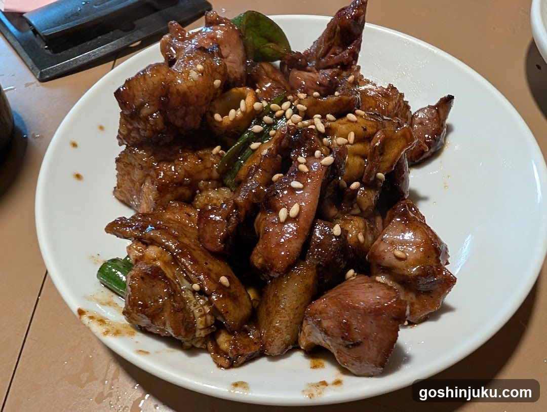 Sauced Meat Dishes with Sesame Seeds
