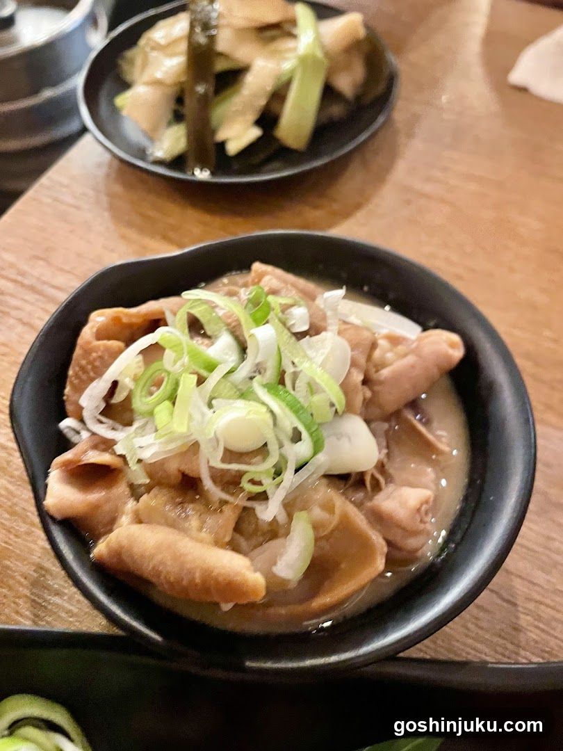 Bowl of stew with green onions