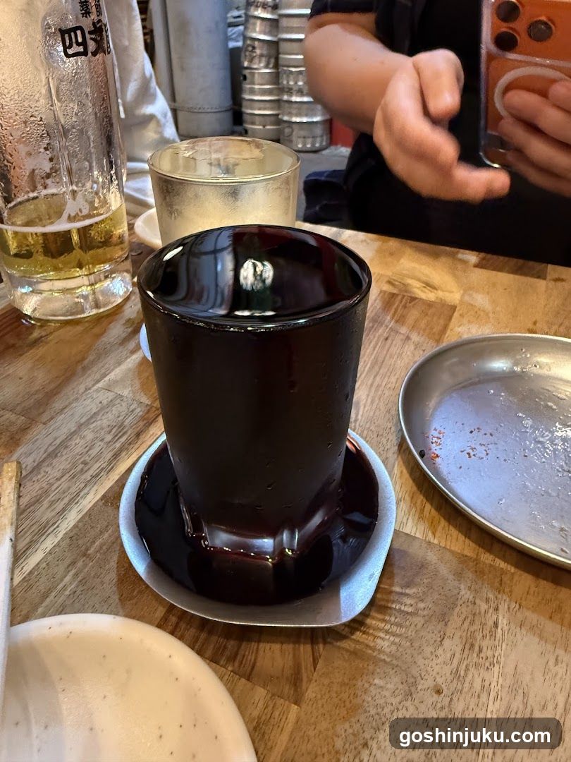 Dessert and Drink on Wooden Table