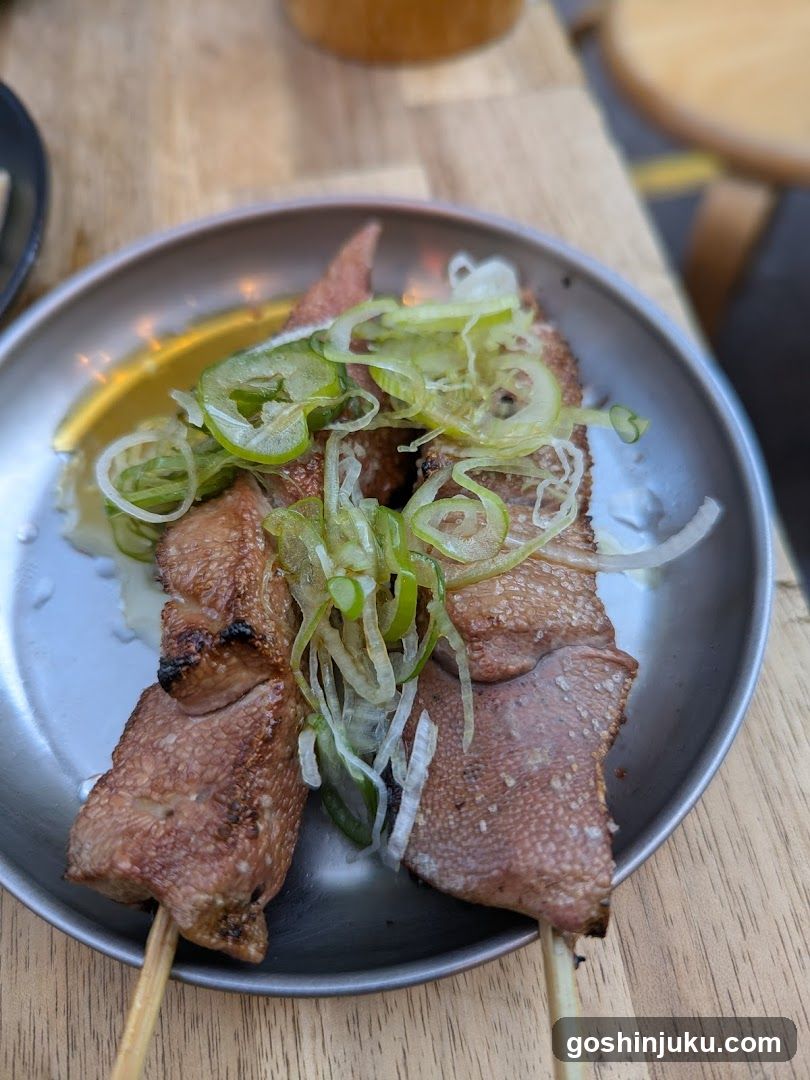 Grilled Meat Skewers with Scallions