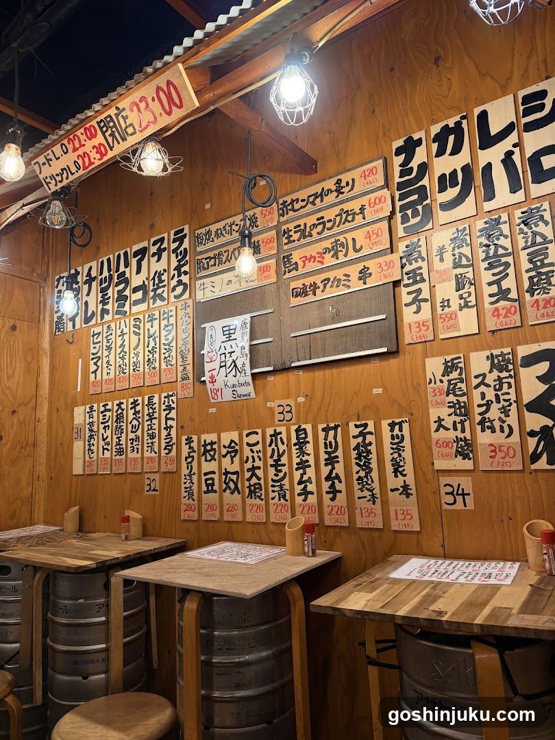 Japanese Restaurant Interior with Menu Board