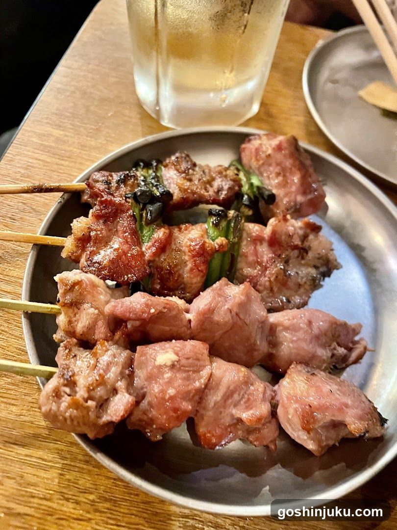 Grilled Skewers on a Plate