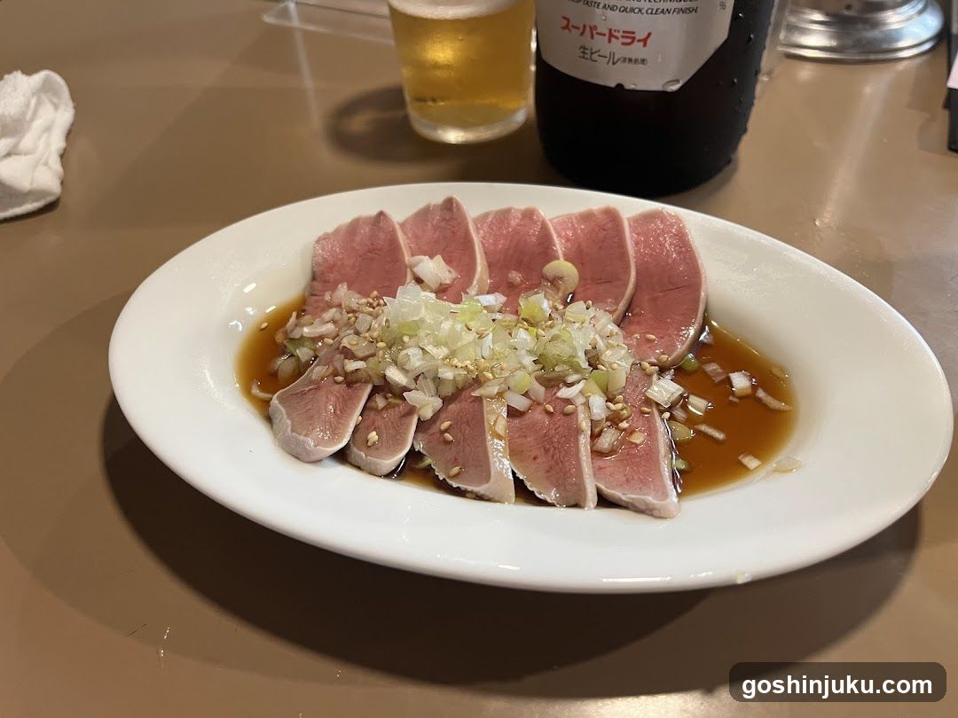 Sashimi with Soy Sauce and Scallions