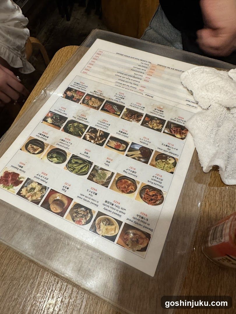 Restaurant Menu Display