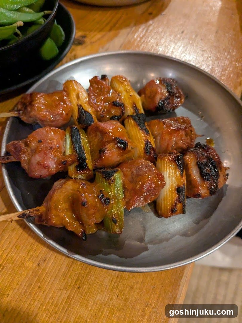 Grilled Skewers on a Metal Plate