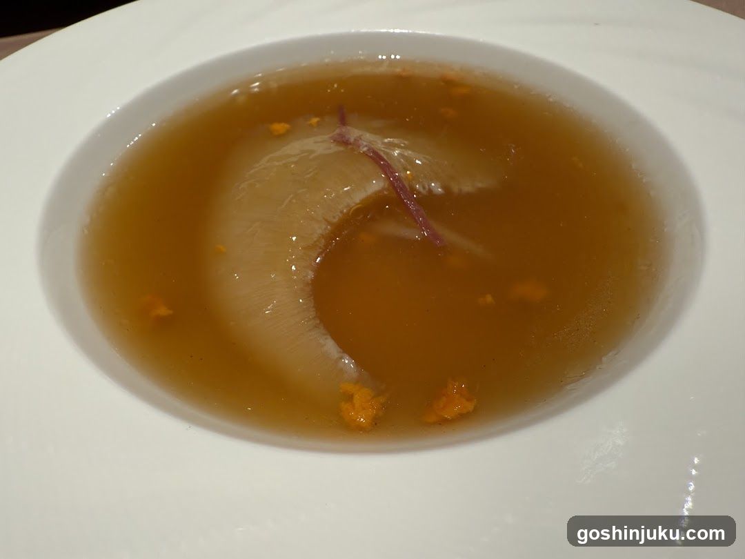 Soup with garnish