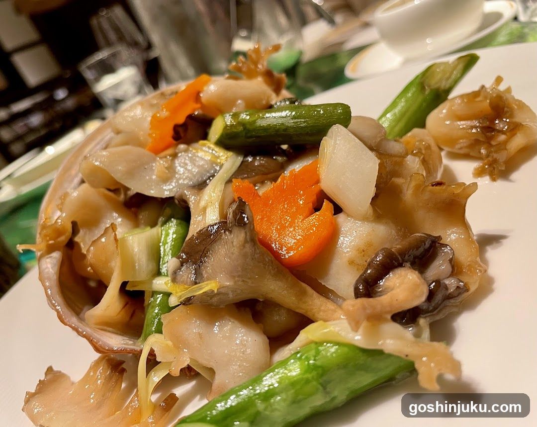 Seafood Stir Fry with Asparagus and Mushrooms