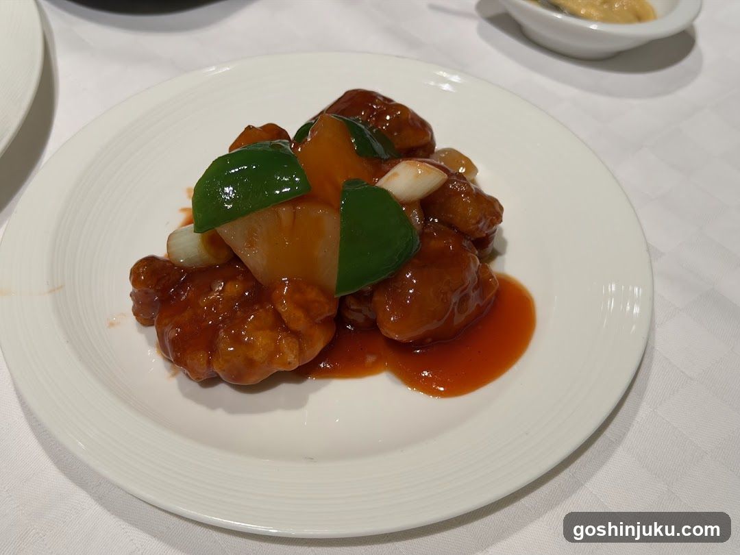 Sugared Chicken with Pineapple and Green Pepper