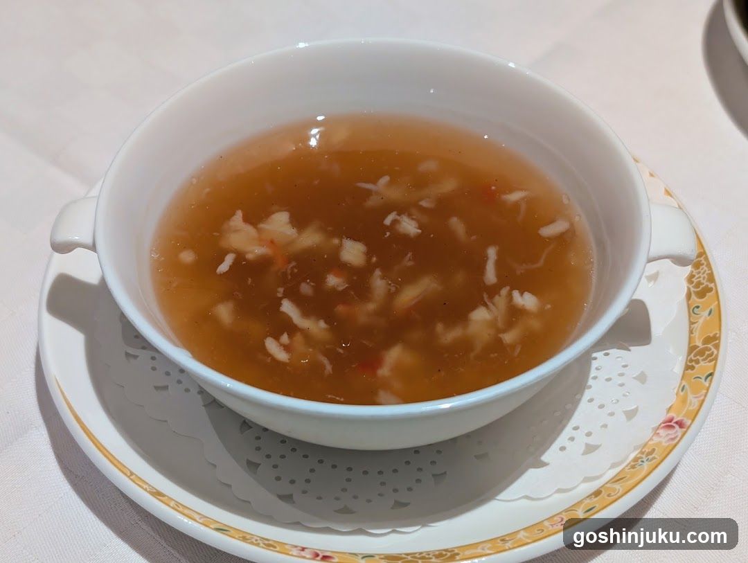 Soup Bowl with Croutons and Broth