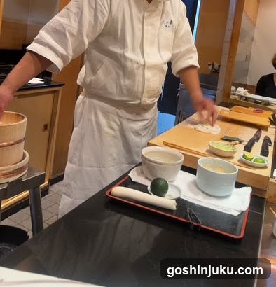 Chef preparing food in kitchen