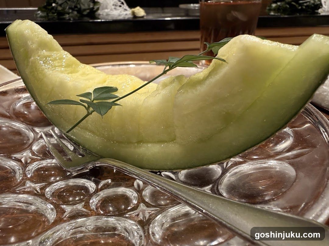 Sliced Melon with Garnish