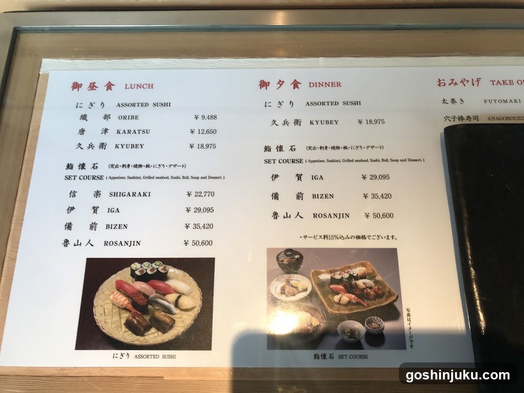 Sushi Menu Board
