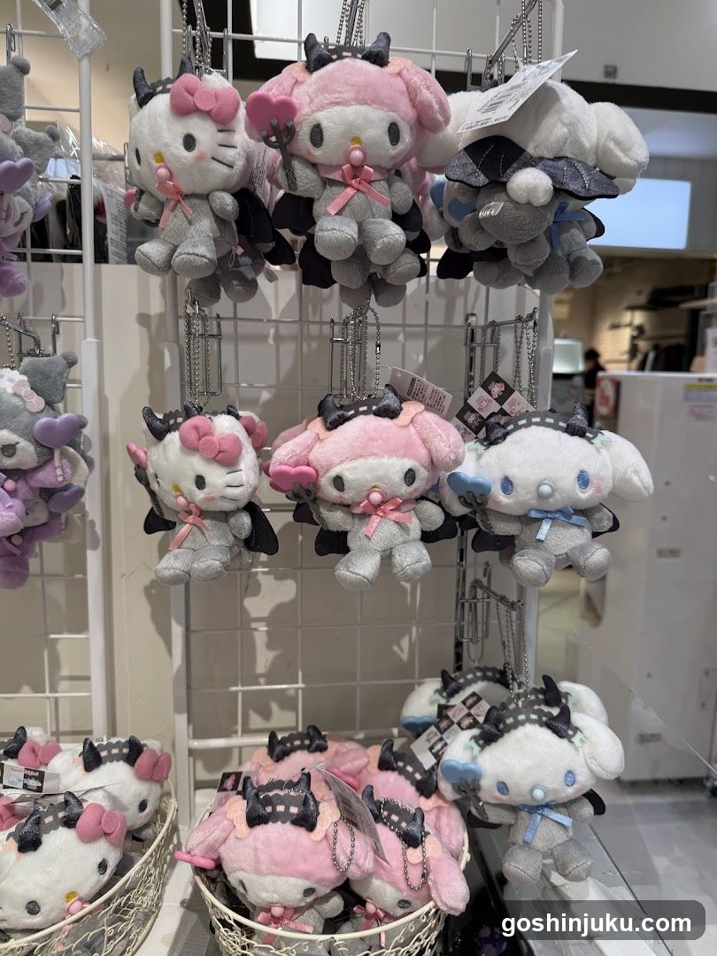 Sanrio Plush Keychains Display