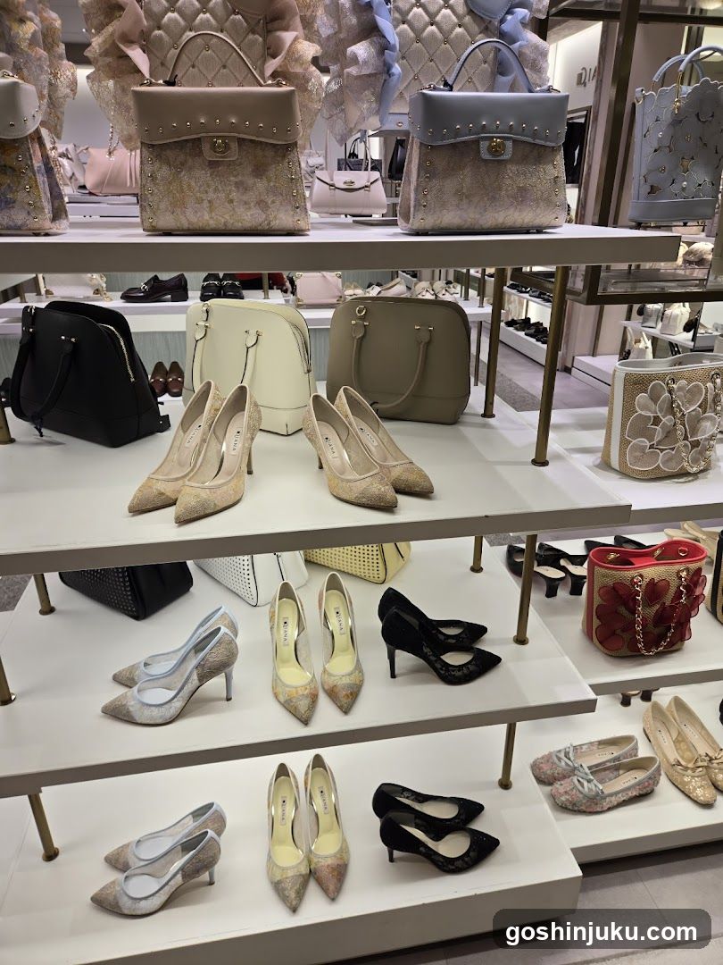 Luxury Handbag and Shoe Display