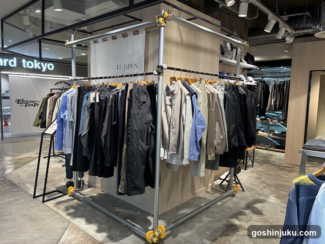 Clothing Display Rack in Store Interior