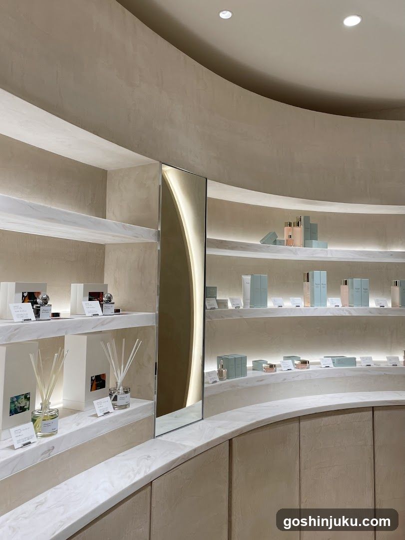 Interior of a luxury fragrance store