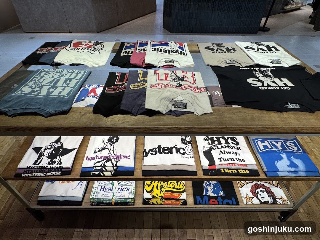 Hysteric Glamour Merchandise Display