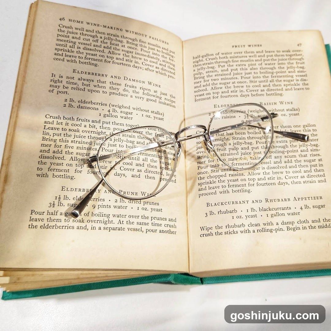 Vintage Home Wine-Making Book with Glasses