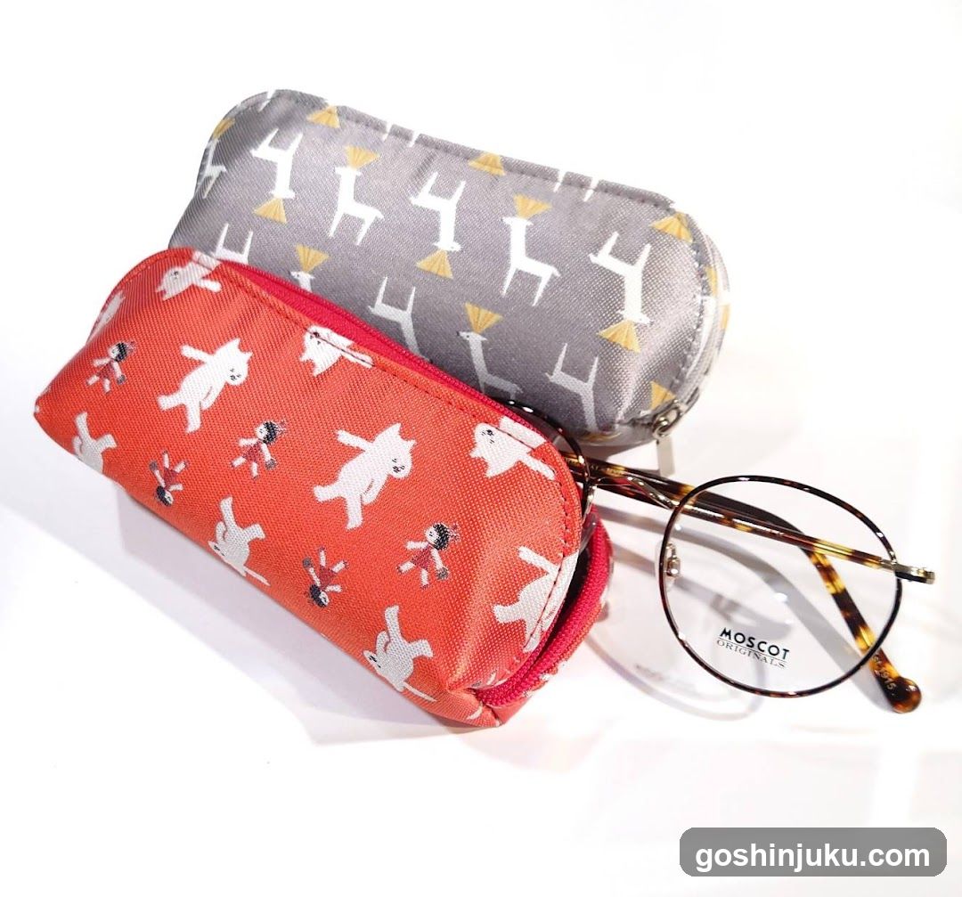 Patterned Pouches and Glasses
