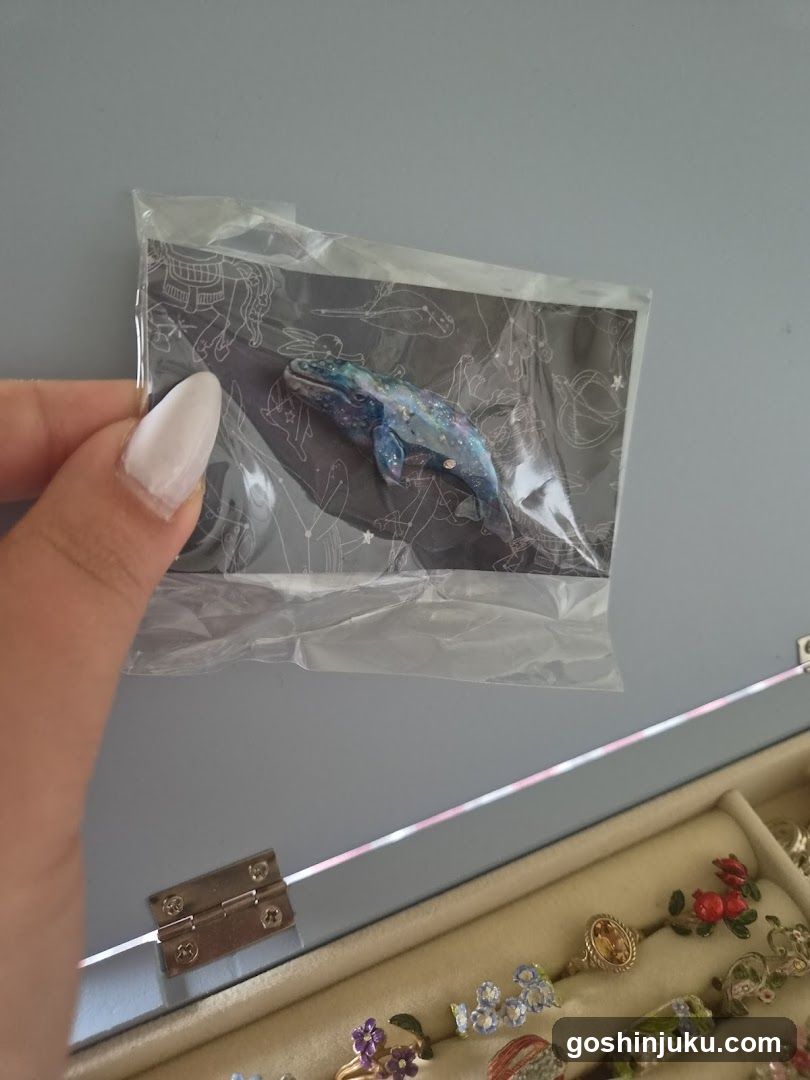 Whale Pin in Packaging