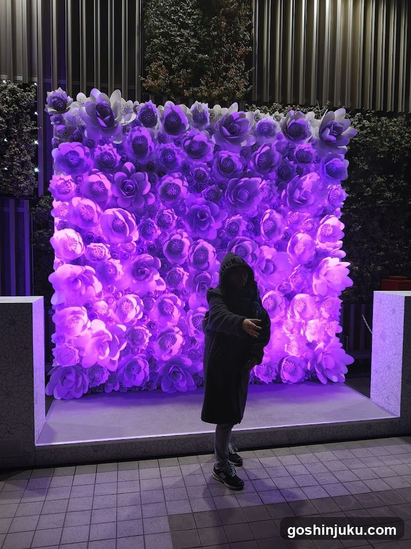 Purple Flower Wall Display