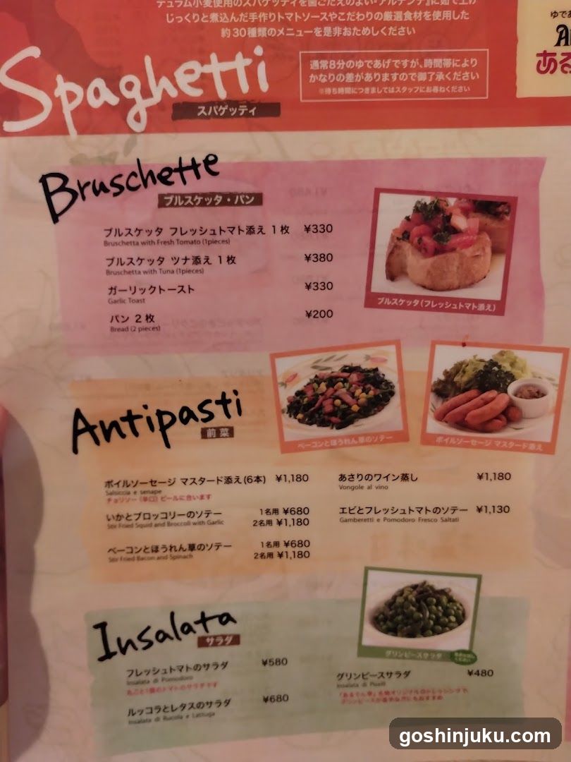 Spaghetti Menu Board