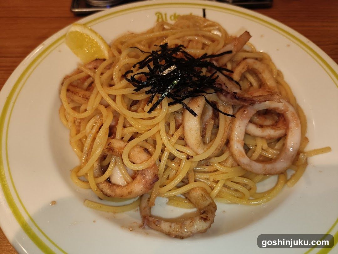 Squid Pasta with Lemon and Nori