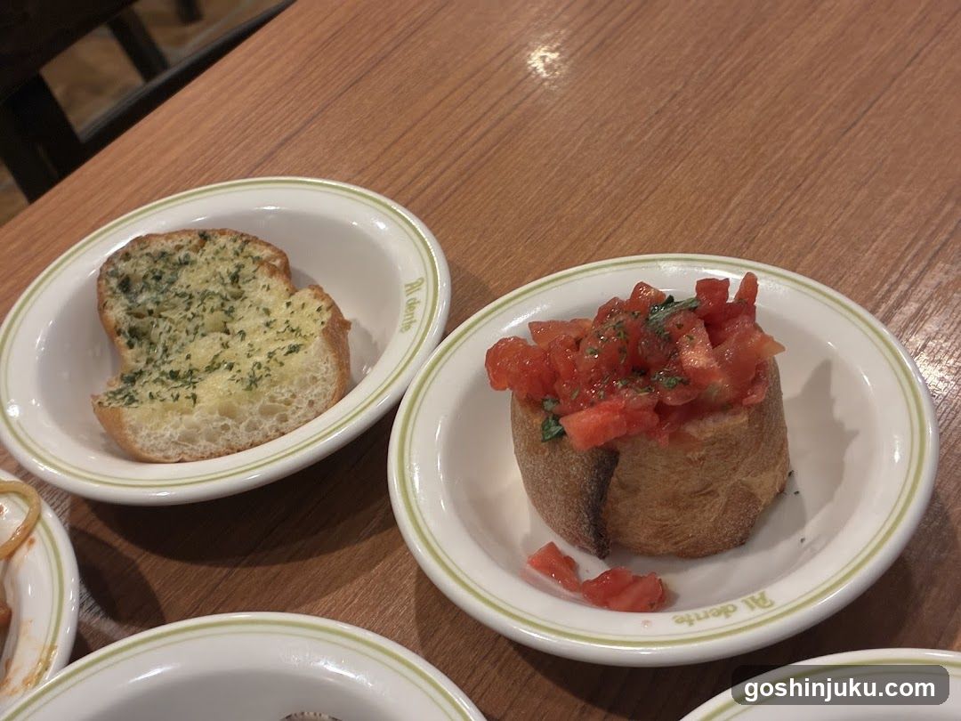 Bruschetta and Garlic Bread