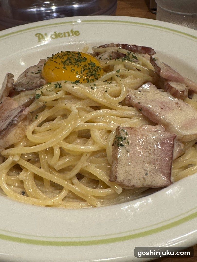 Pasta with Egg Yolk and Bacon