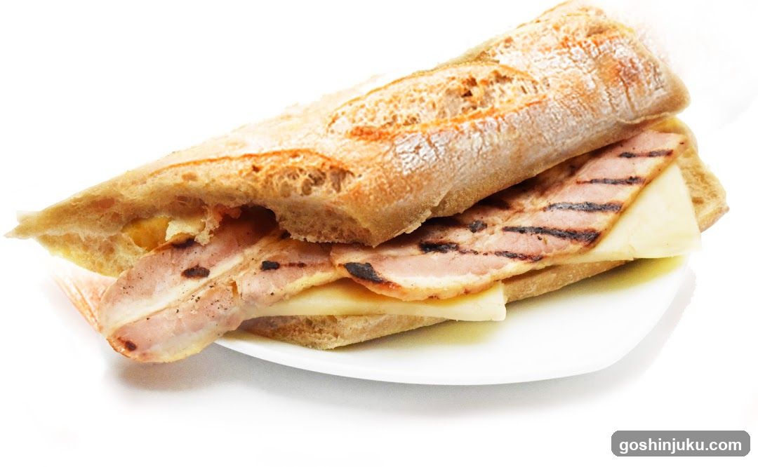 Grilled Sandwich with Bacon and Cheese
