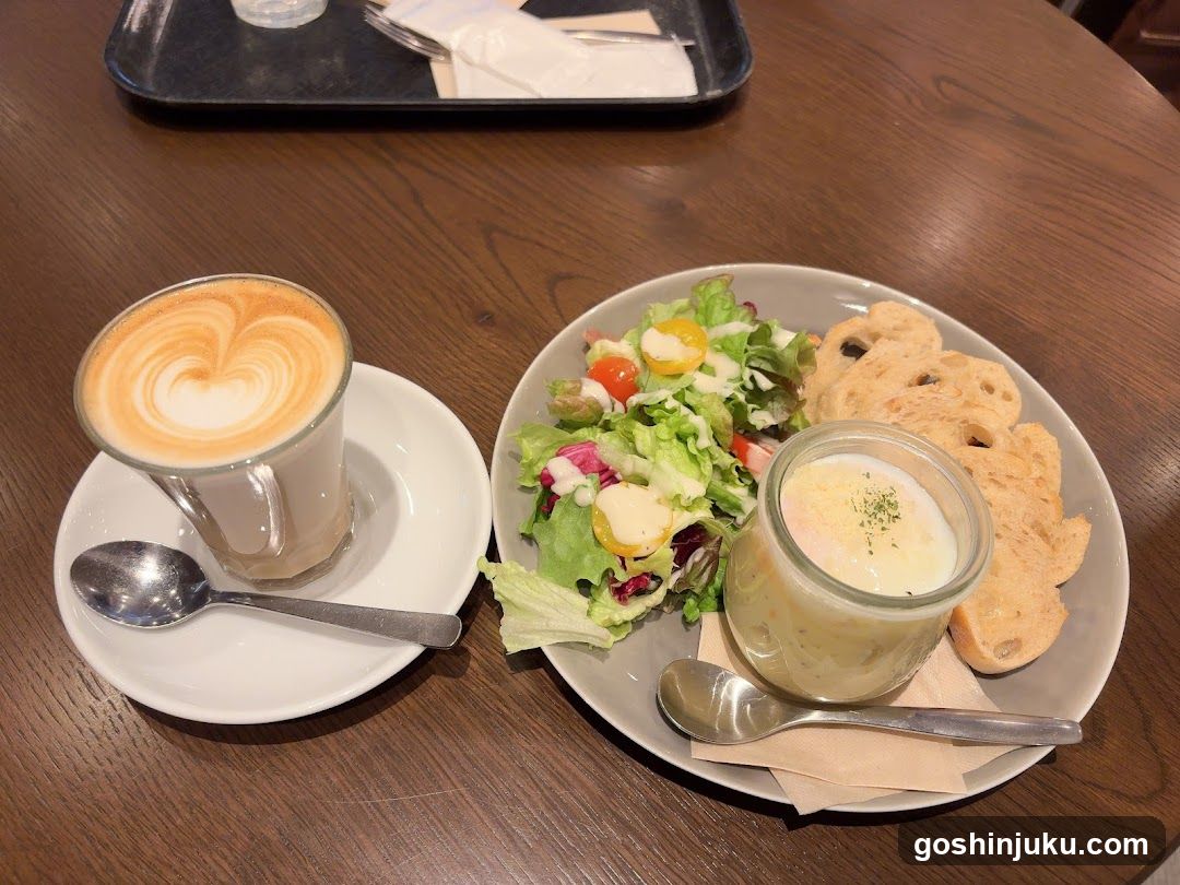 Coffee and Salad Meal