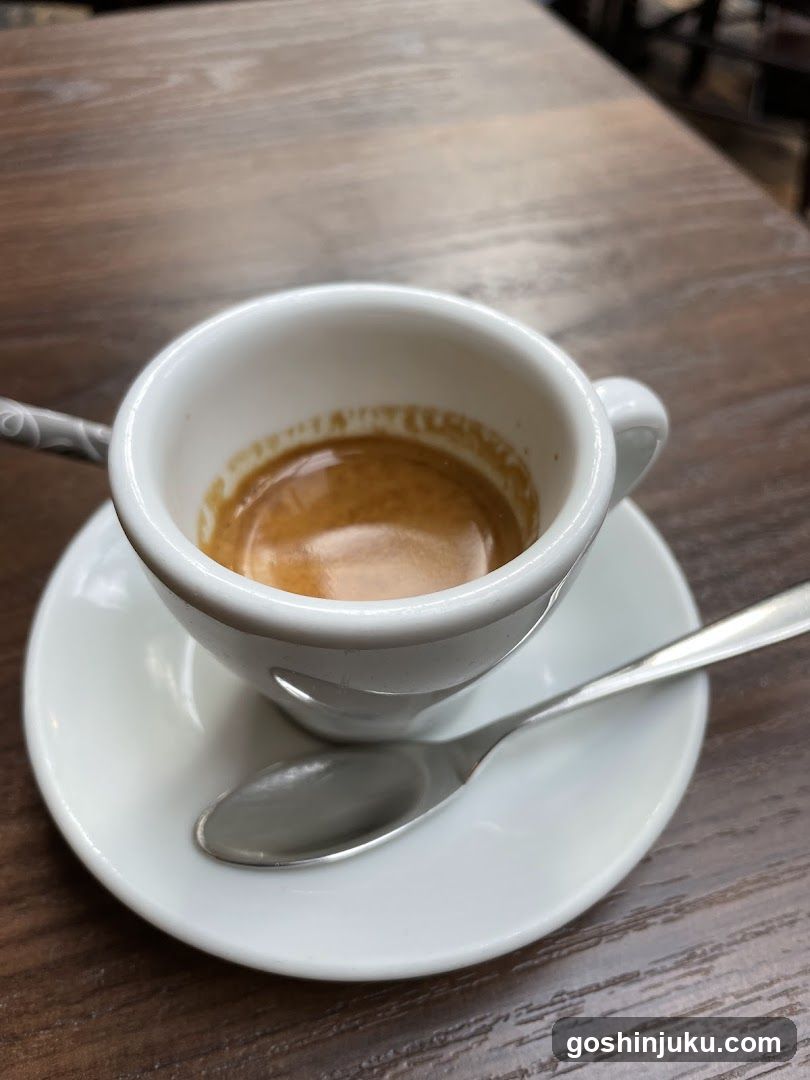 Espresso Cup on Wooden Table