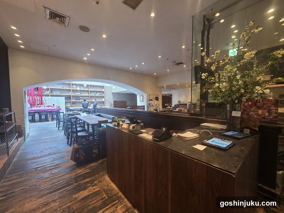 Interior of a modern café or restaurant