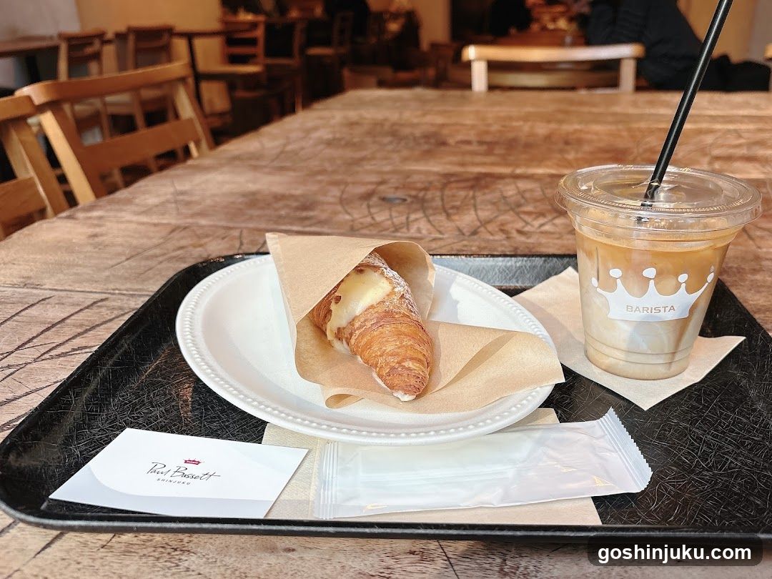 Croissant and Iced Coffee at Barista