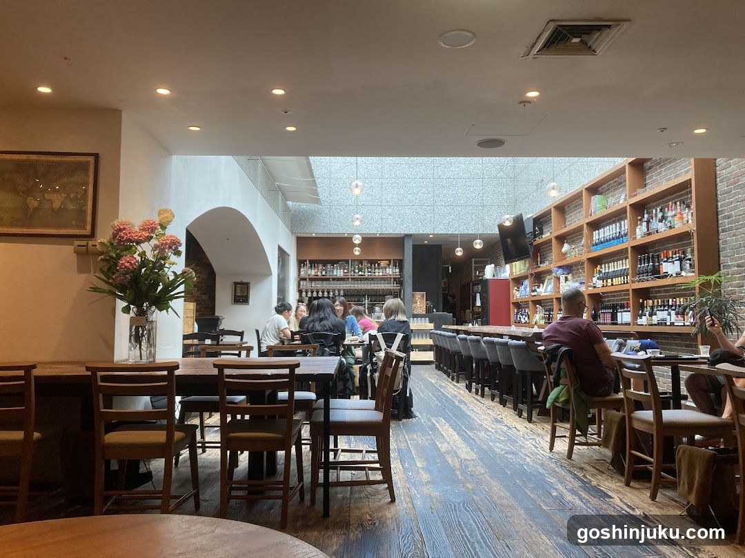 Interior of a cozy café or restaurant