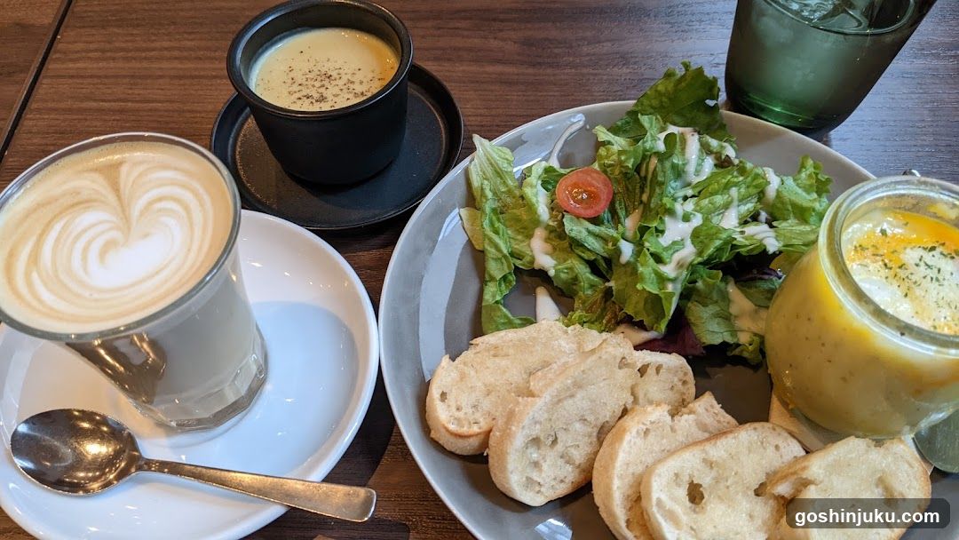 Coffee and Salad Meal