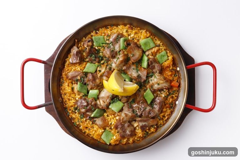 Paella with Meat and Vegetables
