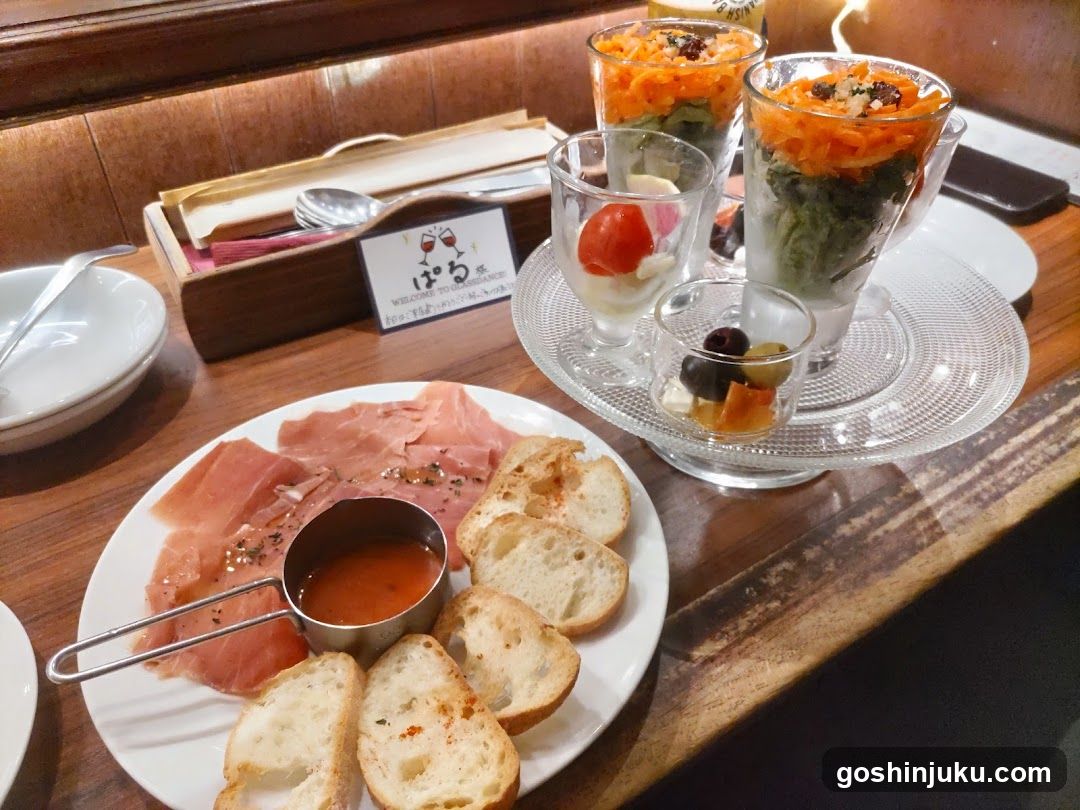 Food Spread on Wooden Table