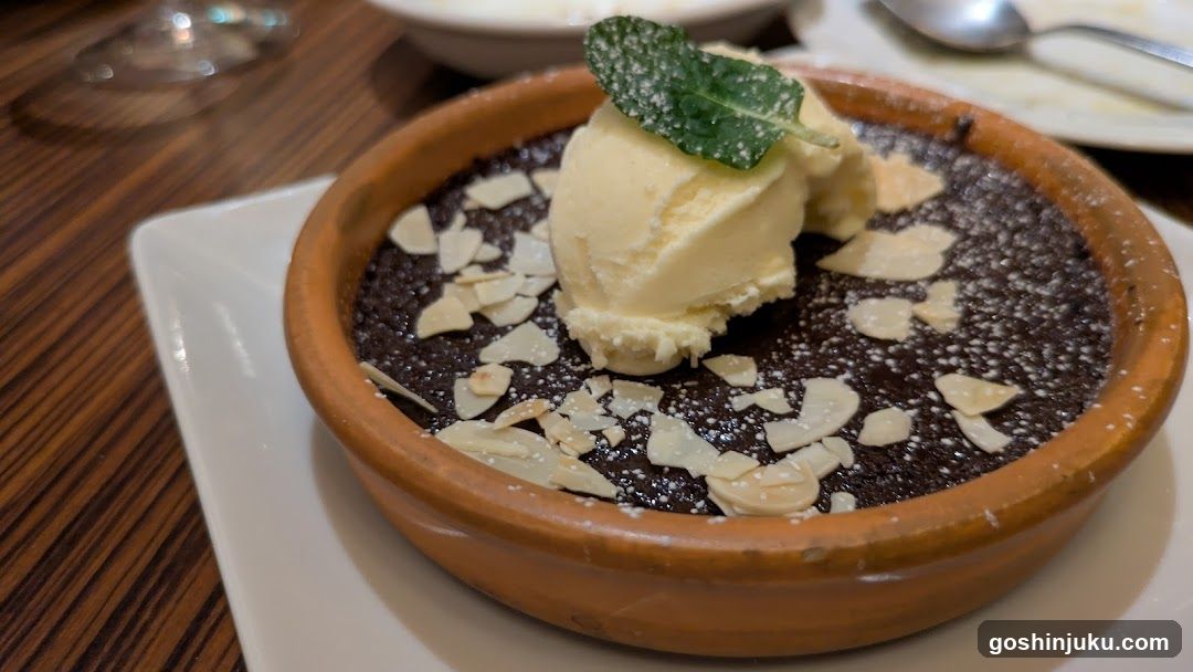 Chocolate Dessert with Ice Cream