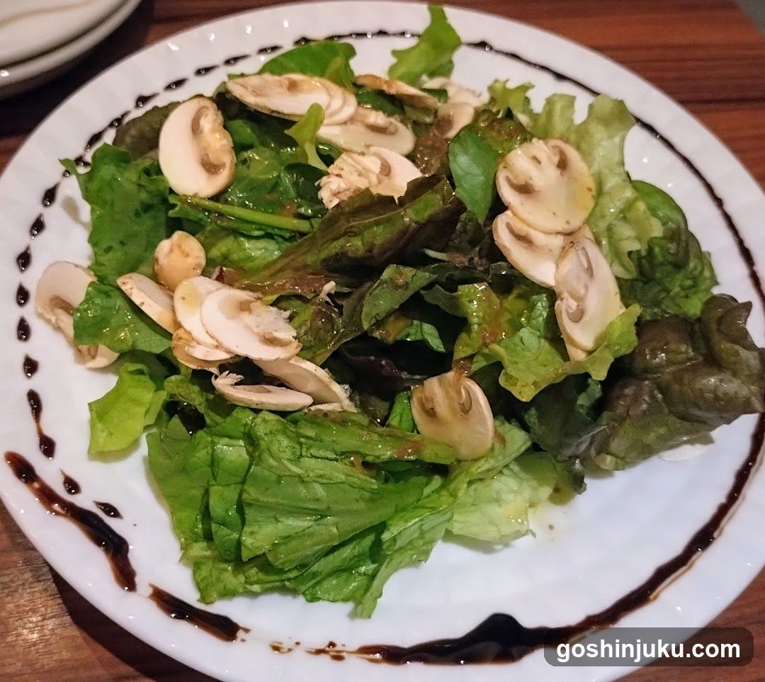 Mushroom Salad with Dressing