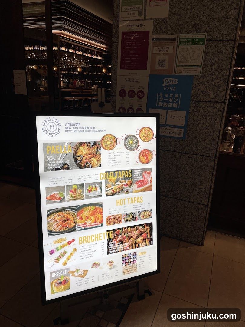 Spanish Bar Tapas Menu