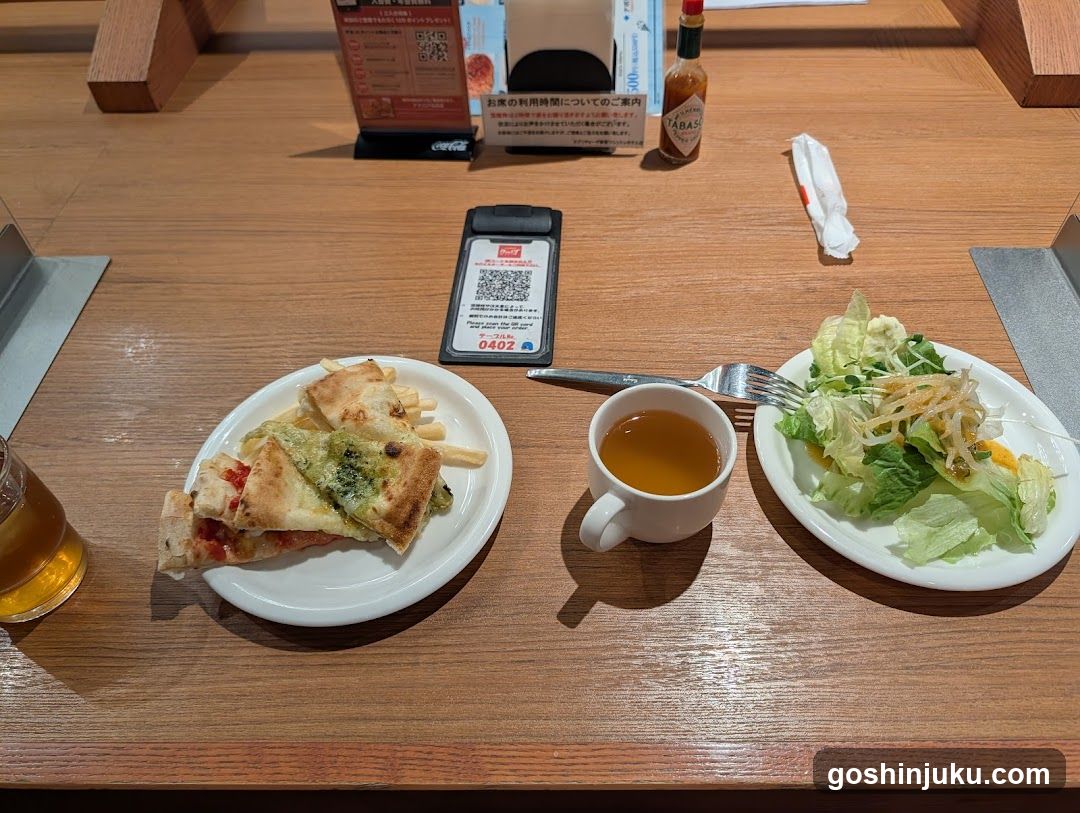 Dining Table with Food and Menu Card
