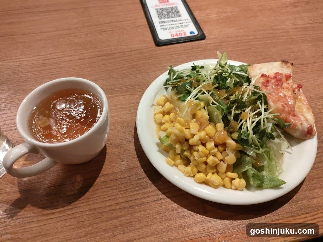 Meal on wooden table