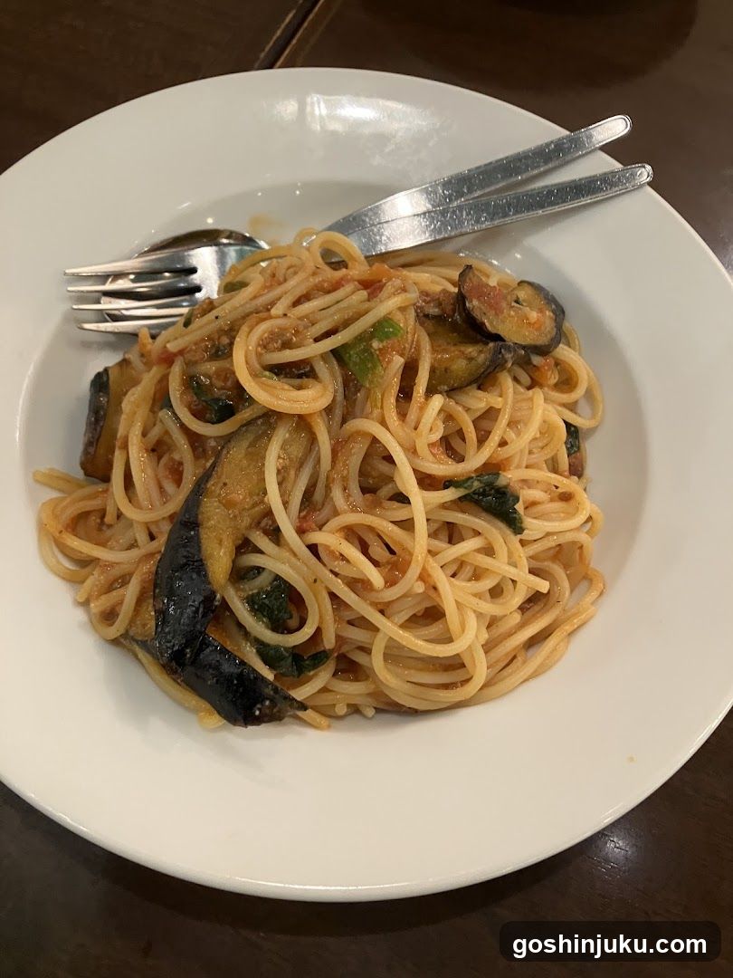 Spaghetti with Eggplant and Tomato Sauce