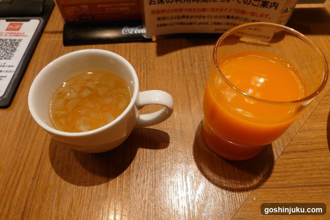 Breakfast Table with Juice and Tea