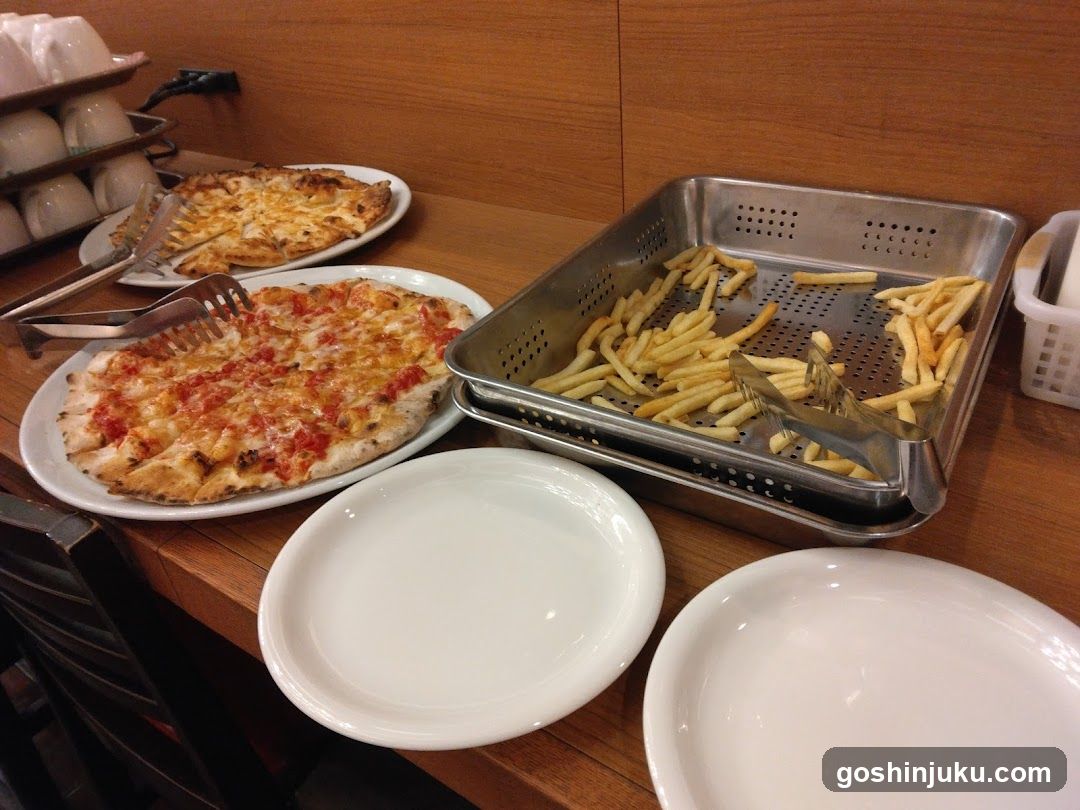 Pizza and French Fries Buffet