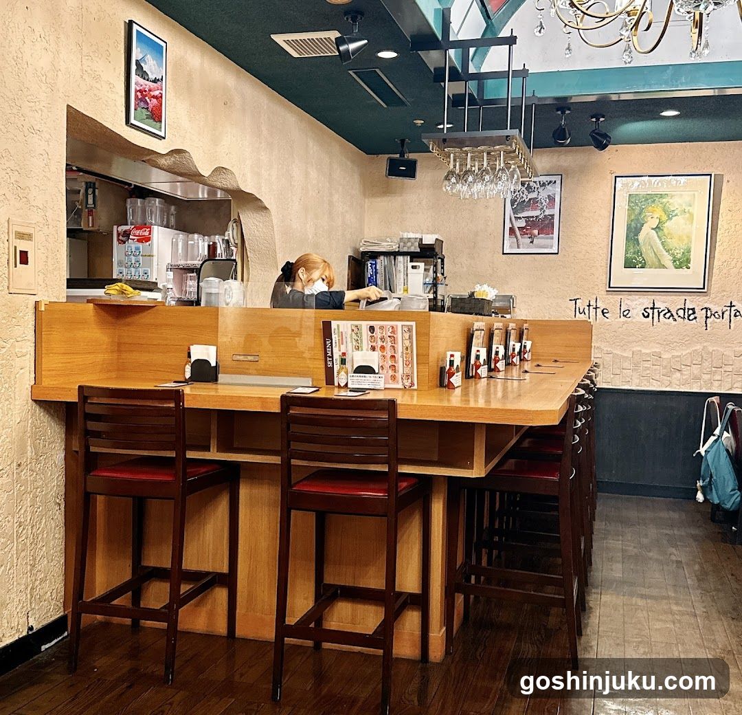 Restaurant Interior with Bar Counter