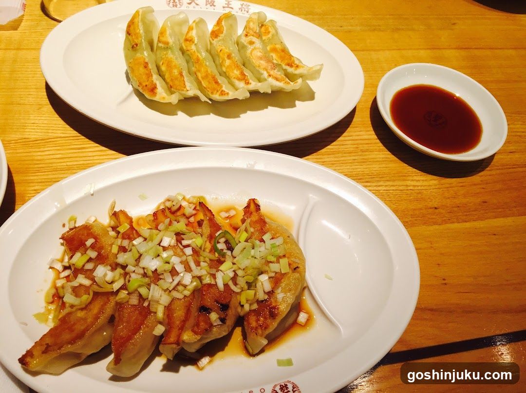 Gyoza Dishes with Sauce